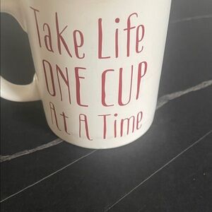 White Mug with Squirrel holding a coffee ☕️ design